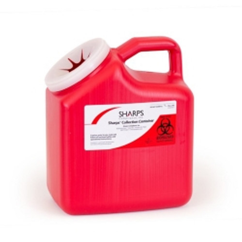 Mailback Sharps Container The Sharps Disposal By Mail System® PRO-TEC® Red Base 11 H X 6 W X 9 L Inch Vertical Entry 2 Gallon (M-1155316)