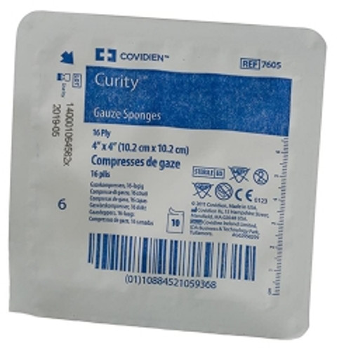 Gauze Sponge Curity™ 4 X 4 Inch 10 per Tray Sterile 16-Ply Square (M-1158693)