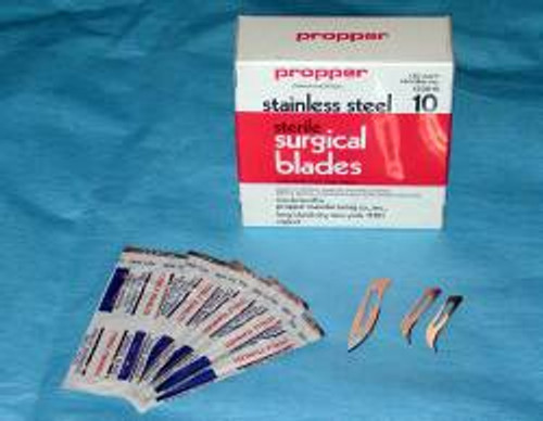 Surgical Blade propper Stainless Steel No. 15 Sterile Disposable Individually Wrapped (M-116453)