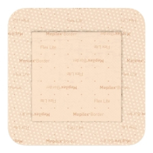 Thin Foam Dressing Mepilex® Border Flex Lite 3 X 3 Inch With Border Film Backing Silicone Adhesive Square Sterile (M-1195996)