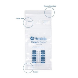 Breast Milk Storage Bag Ameda® Pump 'N Protect™ 6 oz. Plastic (M-1200081)
