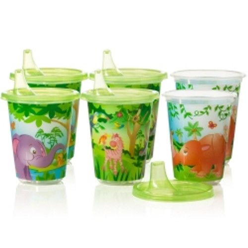 Sippy Cup Evenflo TripleFlo 10 oz. Zoo Friends Print Plastic Reusable (M-1201881)