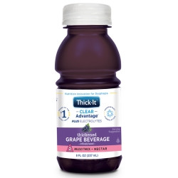 Thickened Beverage Thick-It® Clear Advantage® Plus Electrolytes 8 oz. Bottle Grape Liquid,74391  (24/CS)