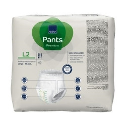 Unisex Adult Absorbent Underwear Abena® Premium Pants L2 Pull On with Tear Away Seams Large Disposable Moderate Absorbency,74953  (15/PK)