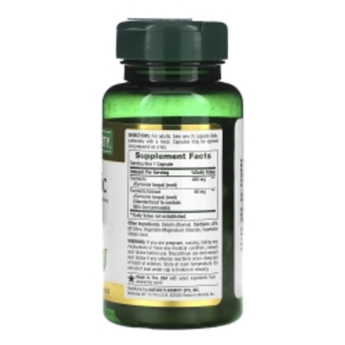 Herbal Supplement Nature's Bounty® Tumeric 450 mg Strength Capsule 60 per Bottle (M-1231650)