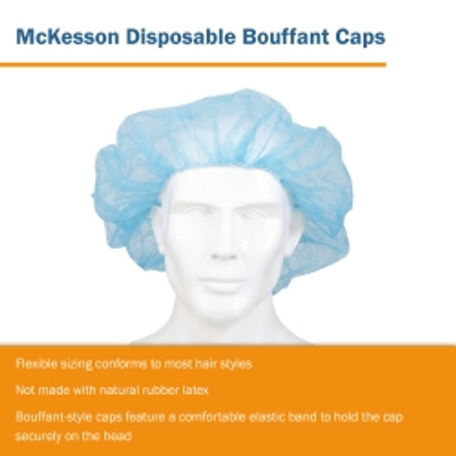 Bouffant Cap McKesson Blue Elastic Closure (M-237326)
