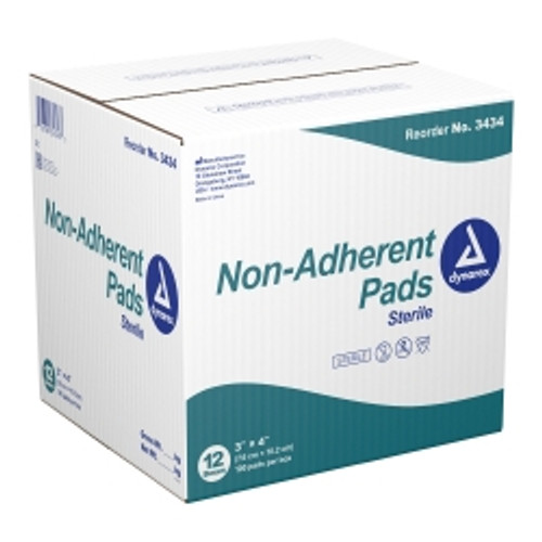Non-Adherent Dressing Dynarex 3 X 4 Inch Sterile Rectangle (M-246024)