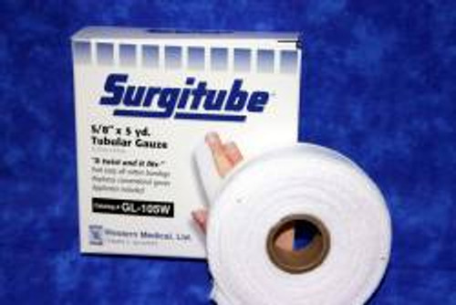Tubular Retainer Dressing Surgitube® Cotton 5/8 Inch X 5 Yard Size 1 White Small Finger / Toe NonSterile (M-256139)