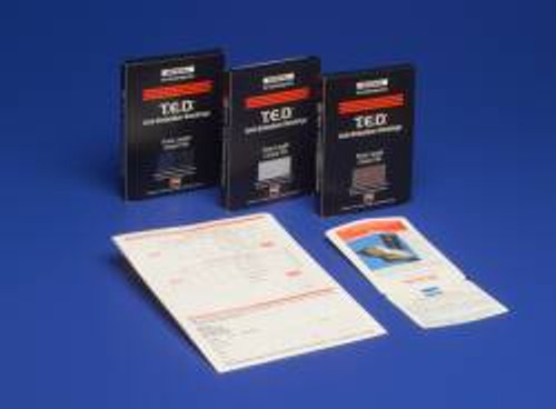 Anti-embolism Stocking T.E.D.™ Knee High Medium / Regular White Closed Toe (M-291437)