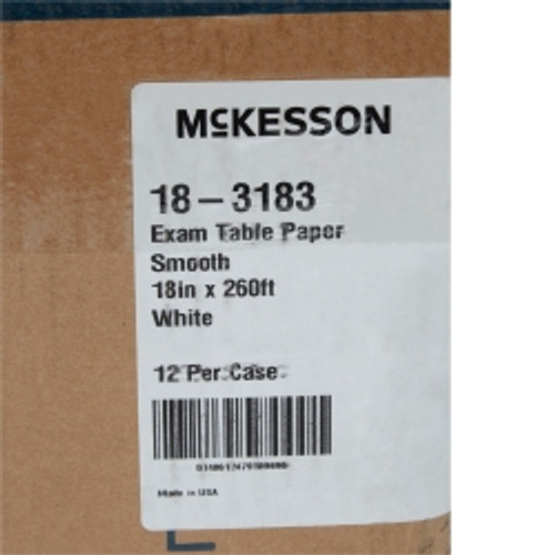 Table Paper McKesson 18 Inch Width White Smooth (M-296696)