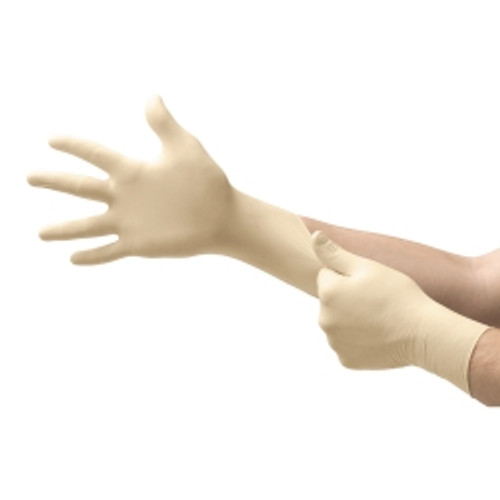 Exam Glove Evolution One® Medium NonSterile Latex Standard Cuff Length Fully Textured White Not Rated (M-321825)