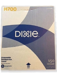 Foodservice Towel Dixie™ Medium Duty White / Green NonSterile Hydro Entangled Fibers 13 X 23-1/2 Inch Reusable,78129  (150/CS)