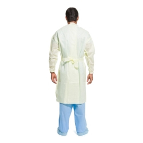 Protective Procedure Gown Halyard Tri-Layer Large Yellow NonSterile AAMI Level 2 Disposable (M-379372)