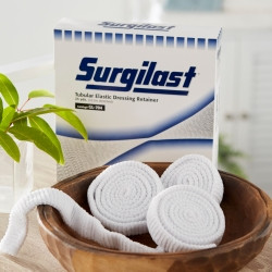 Elastic Net Retainer Dressing Surgilast® Tubular Elastic 25 Yard Size 4 White Large Hand / Arm / Leg / Foot NonSterile (M-450915)
