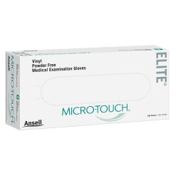 Exam Glove Micro-Touch® Elite® Medium NonSterile Stretch Vinyl Standard Cuff Length Smooth Ivory Not Rated (M-453104)