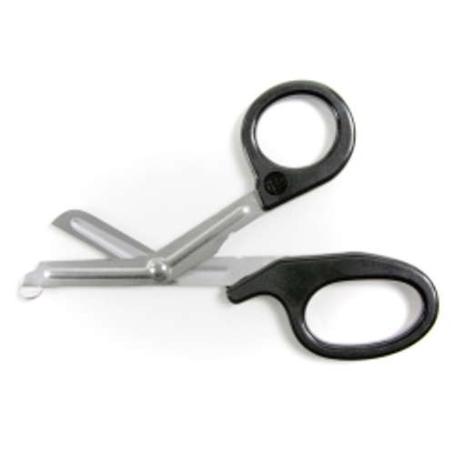 Utility Scissors McKesson 7-1/4 Inch Length Office Grade Stainless Steel / Plastic NonSterile Finger Ring Handle Angled Blunt Tip / Blunt Tip (M-472589)