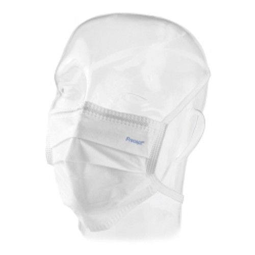 Surgical Mask Sensitive Skin Pleated Tie Closure One Size Fits Most White NonSterile ASTM Level 1 Adult (M-493959)