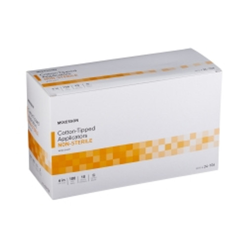 Swabstick McKesson Cotton Tip Wood Shaft 6 Inch NonSterile 100 per Pack (M-508716)