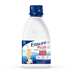 Oral Supplement Ensure® Plus Therapeutic Nutrition Vanilla Flavor Liquid 32 oz. Bottle (M-513268)