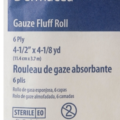 Fluff Bandage Roll Dermacea™ 4-1/2 Inch X 4-1/10 Yard 1 per Pouch Sterile 6-Ply Roll Shape (M-516652)
