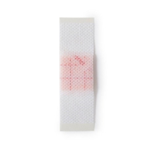 Adhesive Strip PolyMem® 1 X 3 Inch Polyurethane / Film Rectangle Pink / White Sterile (M-543360)