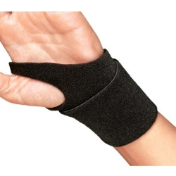 Wrist Support ProCare® Wraparound / Wristlet Neoprene Left or Right Wrist Black One Size Fits Most (M-543730)