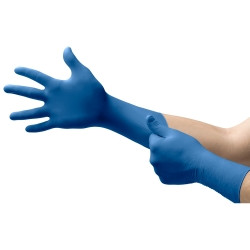 Exam Glove Ultrasense® EC X-Large NonSterile Nitrile Extended Cuff Length Textured Fingertips Blue Not Rated (M-588347)