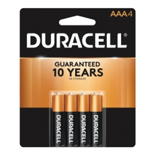 Alkaline Battery Duracell® Coppertop® AAA Cell 1.5V Disposable 4 Pack (M-736435)