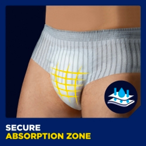 Male Adult Absorbent Underwear TENA® MEN™ Super Plus Pull On with Tear Away Seams Small / Medium Disposable Heavy Absorbency (M-738749)