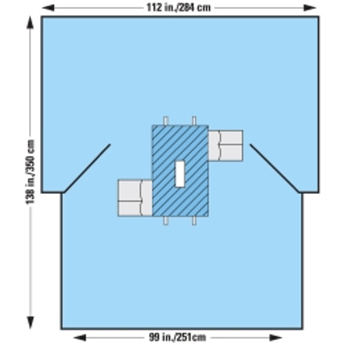 Neurology Drape Halyard Basics* Universal Spine Drape 112 W X 99 W X 138 L Inch Sterile (M-781387)