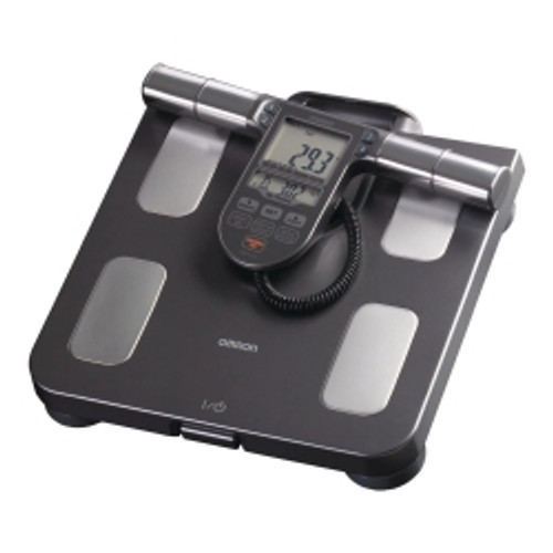 Total Body Composition Analyzer Stand On OMRON® LCD Display 330 lbs. Black / Silver (M-800356)
