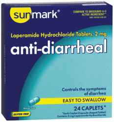 Anti-Diarrheal sunmark® 2 mg Strength Caplet 24 per Box (M-800987)