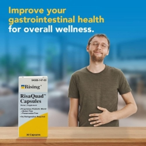 Probiotic Dietary Supplement RisaQuad™ 30 per Bottle Capsule (M-802669)