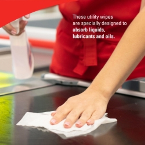 Task Wipe WypAll® L40 Light Duty White NonSterile Double Re-Creped 12-1/2 X 13-2/5 Inch Disposable (M-804036)