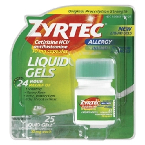 Allergy Relief Zyrtec® 10 mg Strength Tablet 25 per Bottle (M-830950)