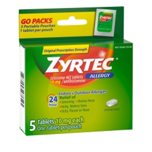 Allergy Relief Zyrtec® 10 mg Strength Tablet 5 per Box (M-852573)