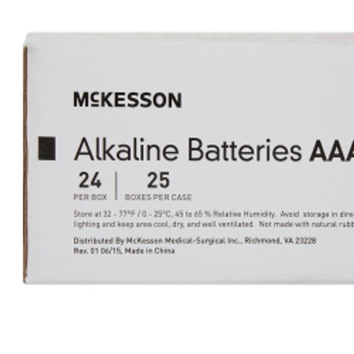 Alkaline Battery McKesson AAA Cell 1.5V Disposable 24 Pack (M-854614)