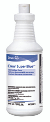 Diversey™ Crew® Super Blue™ Toilet Bowl Cleaner Alcohol Based Manual Squeeze Liquid 32 oz. Bottle Citrus Scent NonSterile (M-864629)