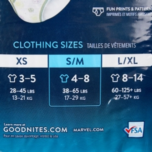 Male Youth Absorbent Underwear GoodNites® Pull On with Tear Away Seams Small / Medium Disposable Heavy Absorbency (M-883225)
