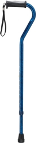 Offset Cane drive™ Aluminum 30 to 39 Inch Height Red Crackle Print (M-885036)