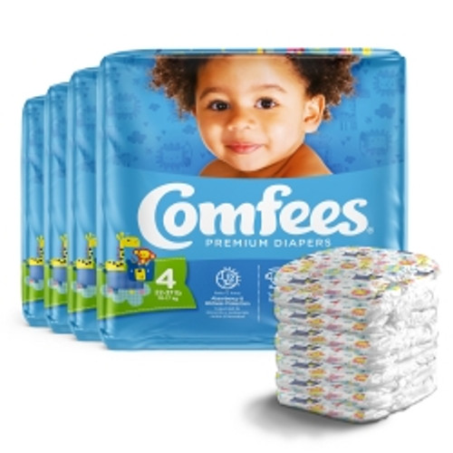 Unisex Baby Diaper Comfees® Size 4 Disposable Moderate Absorbency (M-907033)