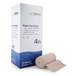 Elastic Bandage McKesson 4 Inch X 5 Yard Hook and Loop Closure Tan NonSterile Standard Compression (M-911815)