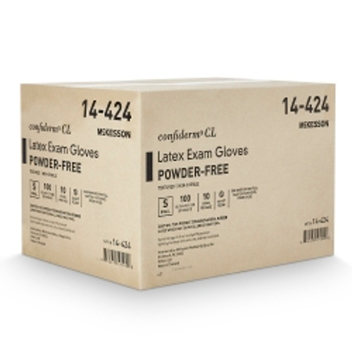 Exam Glove McKesson Confiderm® Small NonSterile Latex Standard Cuff Length Textured Fingertips Ivory Not Rated (M-921592)