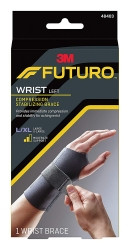 Wrist Brace Futuro™ Compression Stabilizing Low Profile Aluminum / Nylon / Polyester / Polyethylene / Spandex / Silicone Left Hand Black Large / X-Large,86680  (1/EA)