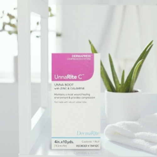 Unna Boot UnnaRite C™ 4 Inch X 10 Yard Gauze Calamine / Zinc Oxide NonSterile (M-980206)