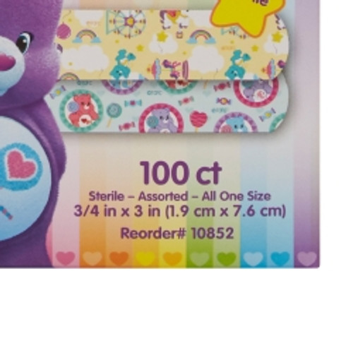 Adhesive Strip American® White Cross Stat Strip® 3/4 X 3 Inch Plastic Rectangle Kid Design (Care Bears) Sterile (M-980579)