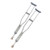 Underarm Crutches Aluminum Frame Child 300 lbs. Weight Capacity Push Button Adjustment (M-1000428)