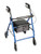 4 Wheel Rollator Carex® Classics Blue Adjustable Height / Folding Aluminum Frame  (1/EA)