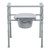 Commode Chair McKesson Fixed Arms Steel Frame Back Bar 13-1/2 Inch Seat Width  (1/EA)