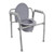 Commode Chair McKesson Fixed Arms Steel Frame Back Bar 13-1/2 Inch Seat Width  (1/EA)
